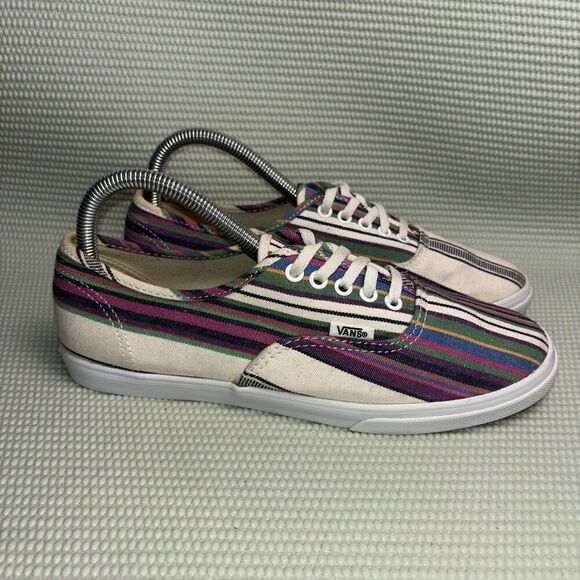 VANS Authentic Lowpro Skate Shoes Athletic Women’s Size 8 Blanket Stripe - Picture 1 of 8